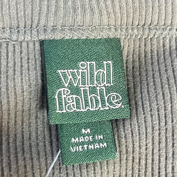 Wild Fable Long Sleeve Ribbed Top Womens Medium Gray New Fall - Picture 5 of 10